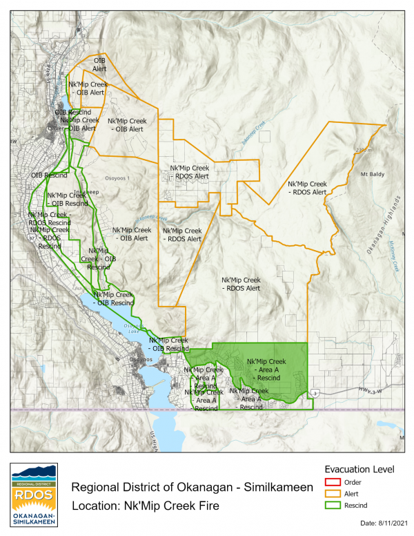 20210811 Alert Rescind Map 1120