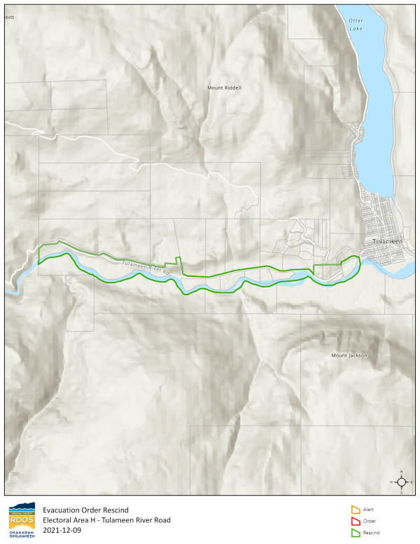 20211209 Evacuation Rescind Tulameen River Road