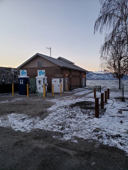 Naramata EV Charging Station Winter