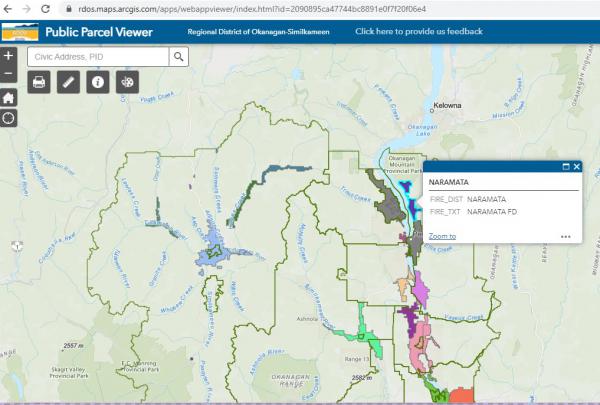 Public Parcel Viewer Fire District Boundary Map