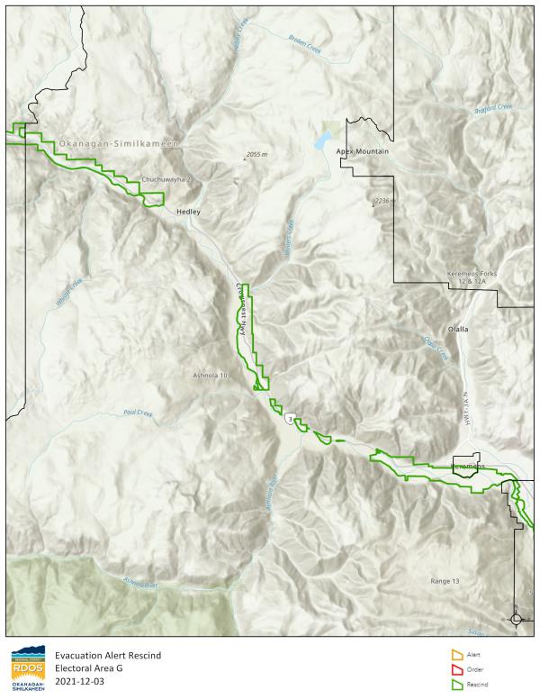 Area G Evac Alert Map 