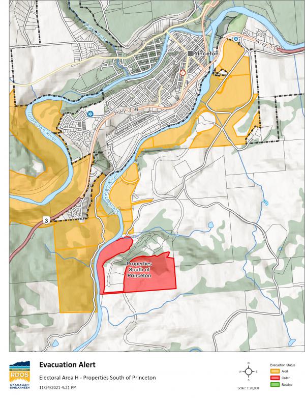 Evacuation Map Layout Properties South of Princeton 20211124