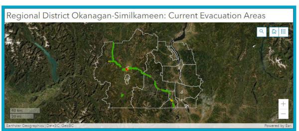 Current Evac Areas Map Dec 17