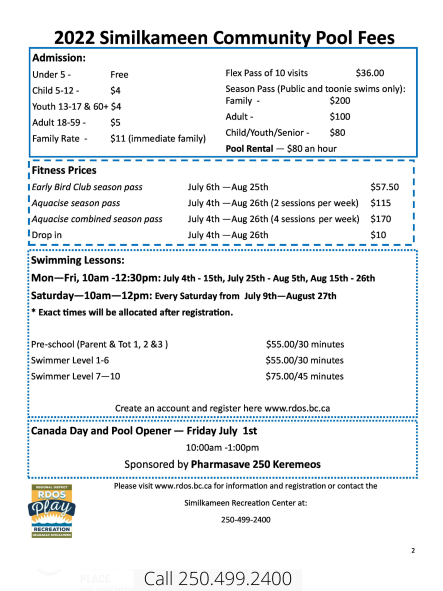 Pool Schedule Pricing