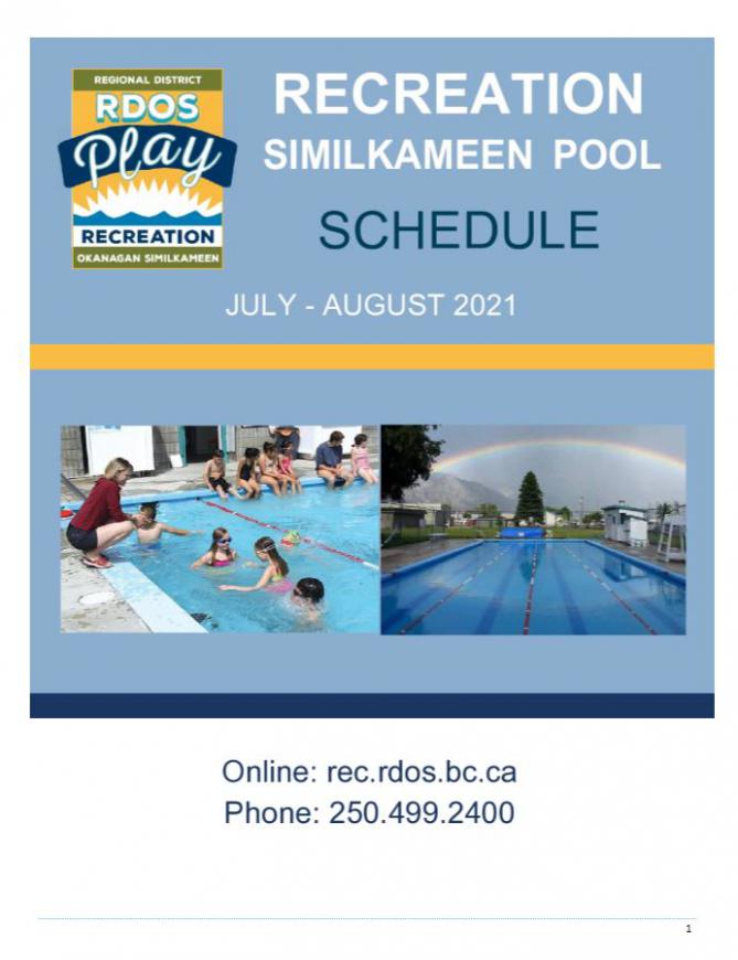 Schedule Cover page
