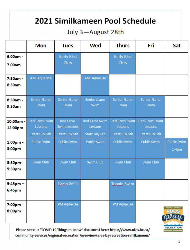 Schedule Page 2