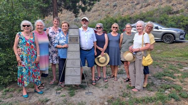group photo farm workers plaque naramata