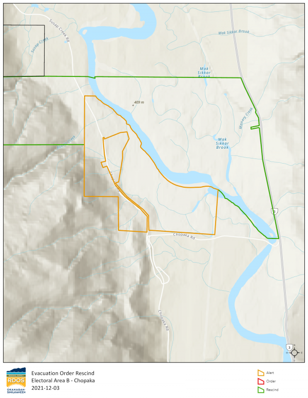Area B Evac Order to Alert