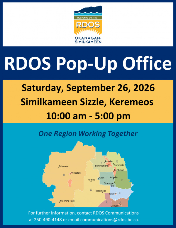 RDOS Sept 26 Keremeos pop up poster