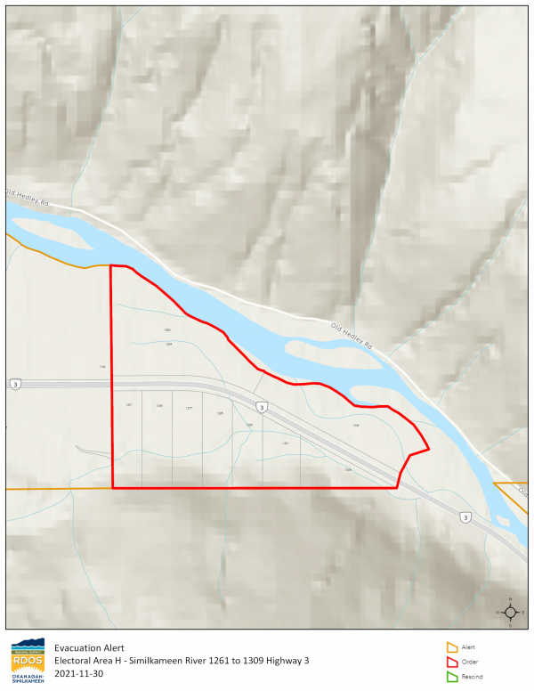 Similkameen River 1261 to 1309 Highway 3 map2