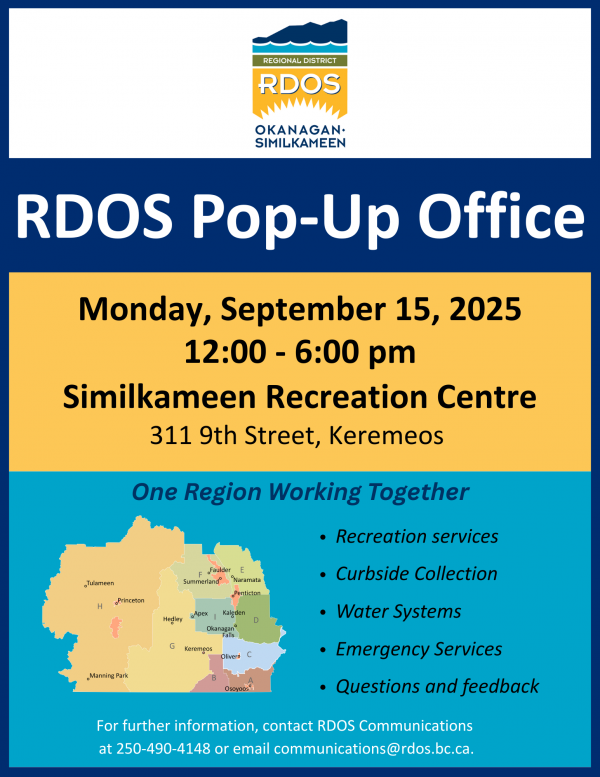 RDOS Sept 15 Keremeos pop up poster2